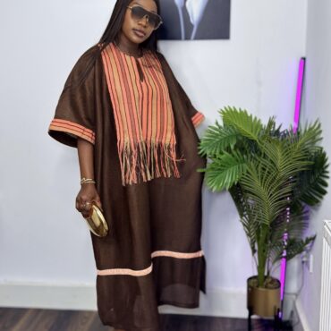 Natasha Bubu Brown Elegant Gown – House of Toffy