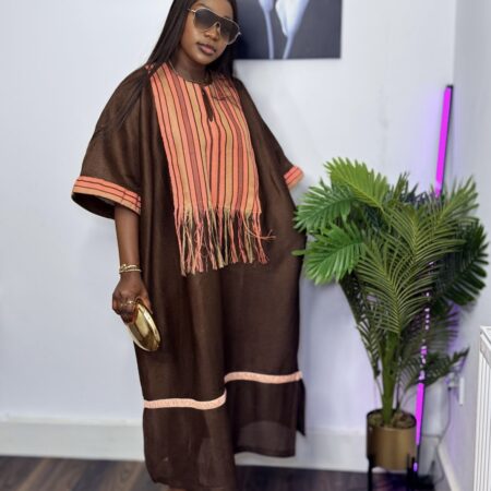 Natasha Bubu Brown Elegant Gown – House of Toffy